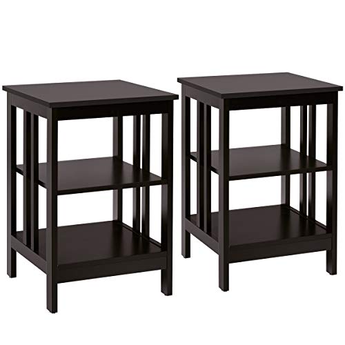 komfotteu-nachttisch-3-ebenen-braun-2er-set-40x40x61-cm image 8