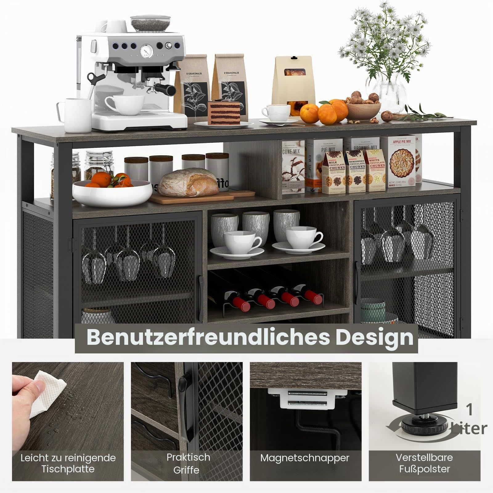 komfotteu-sideboard-k-chenschrank-100x40x78-cm-grau-mit-flaschen-glashalter image 4