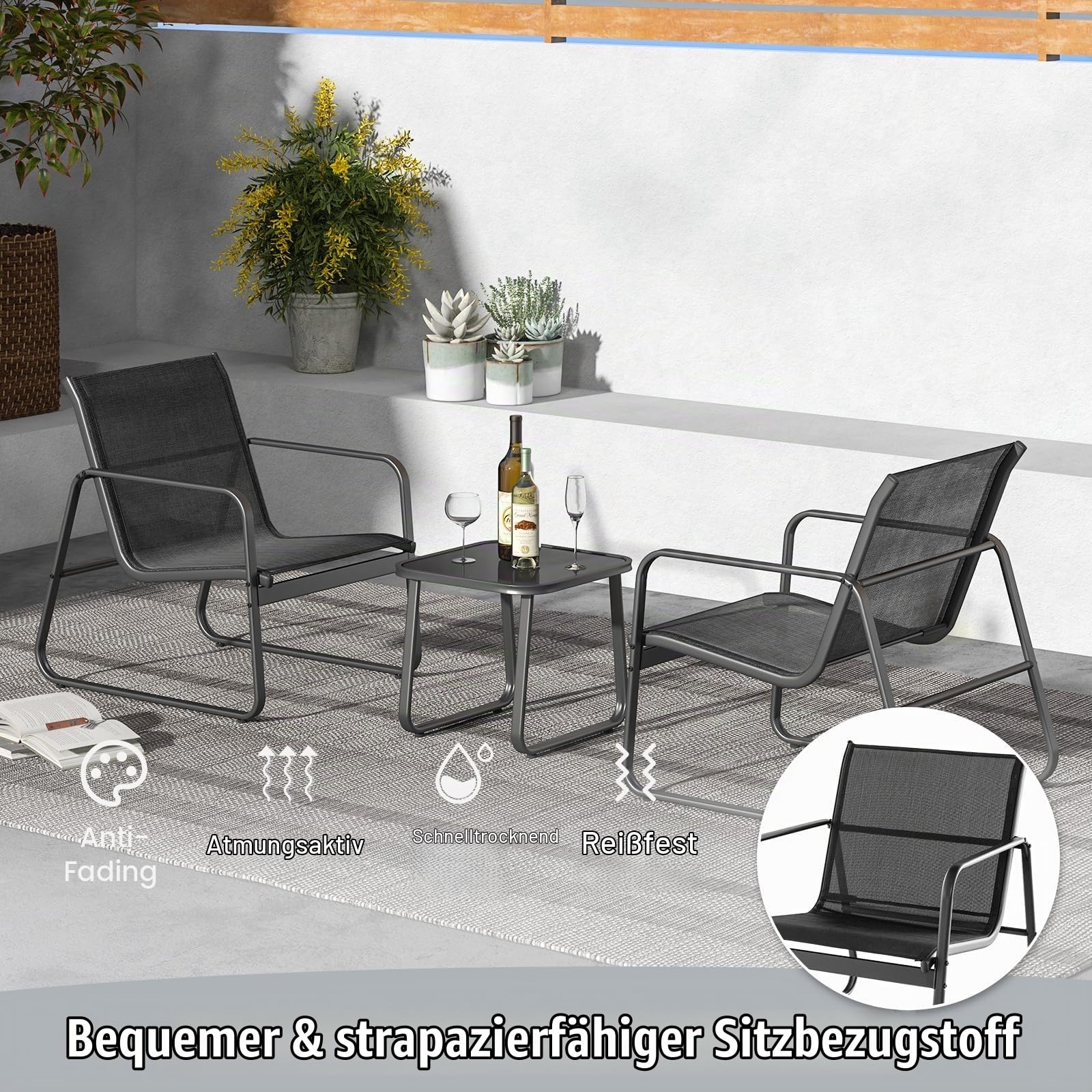 komfotteu-balkonset-3-tlg-bistro-set-mit-2-stapelst-hlen-und-glastisch-schwarz image 3