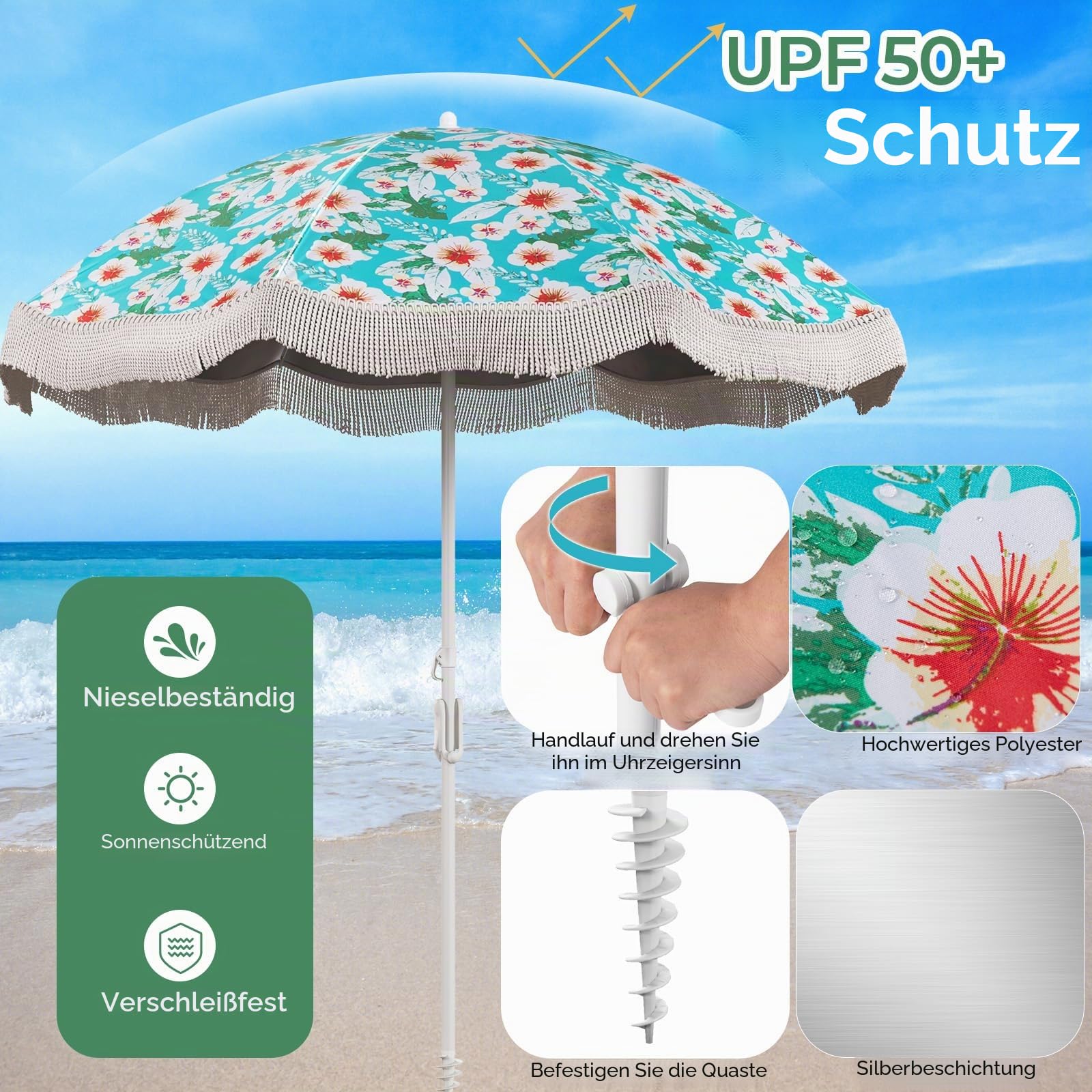 komfotteu-strandschirm-boho-200-cm-mit-fransen-und-tasche image 5