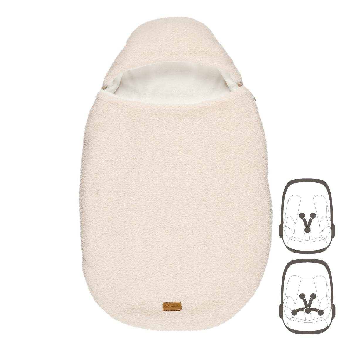 nattou-teddy-babynest-ecru-0-6-monate-fu-sack-f-r-autositz-kinderwagen image 5