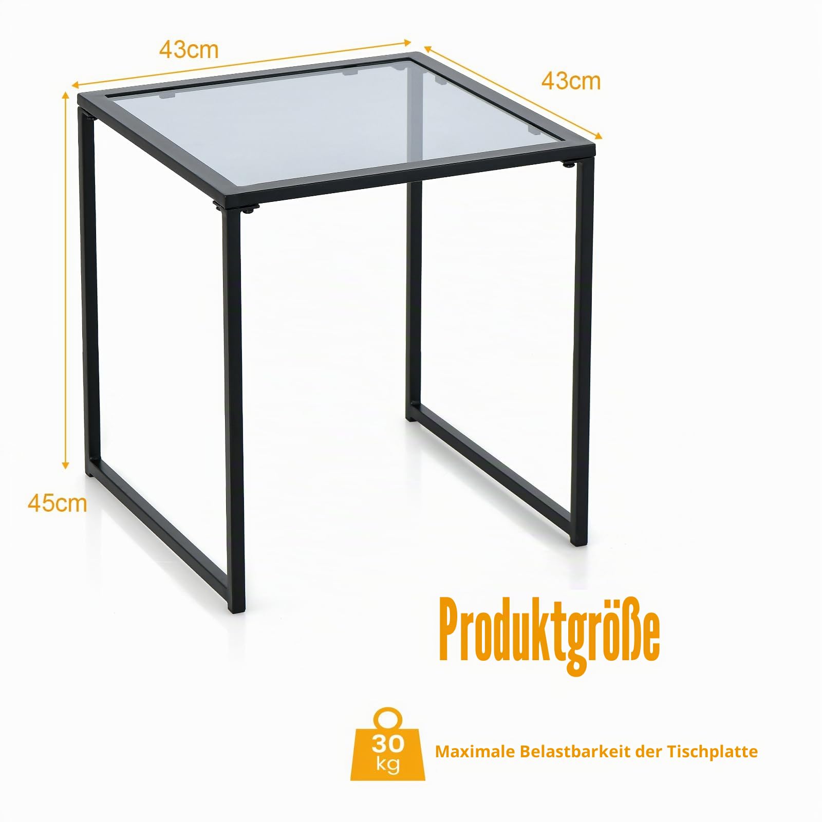 komfotteu-beistelltisch-quadratisch-hartglas-43x43x45cm image 3