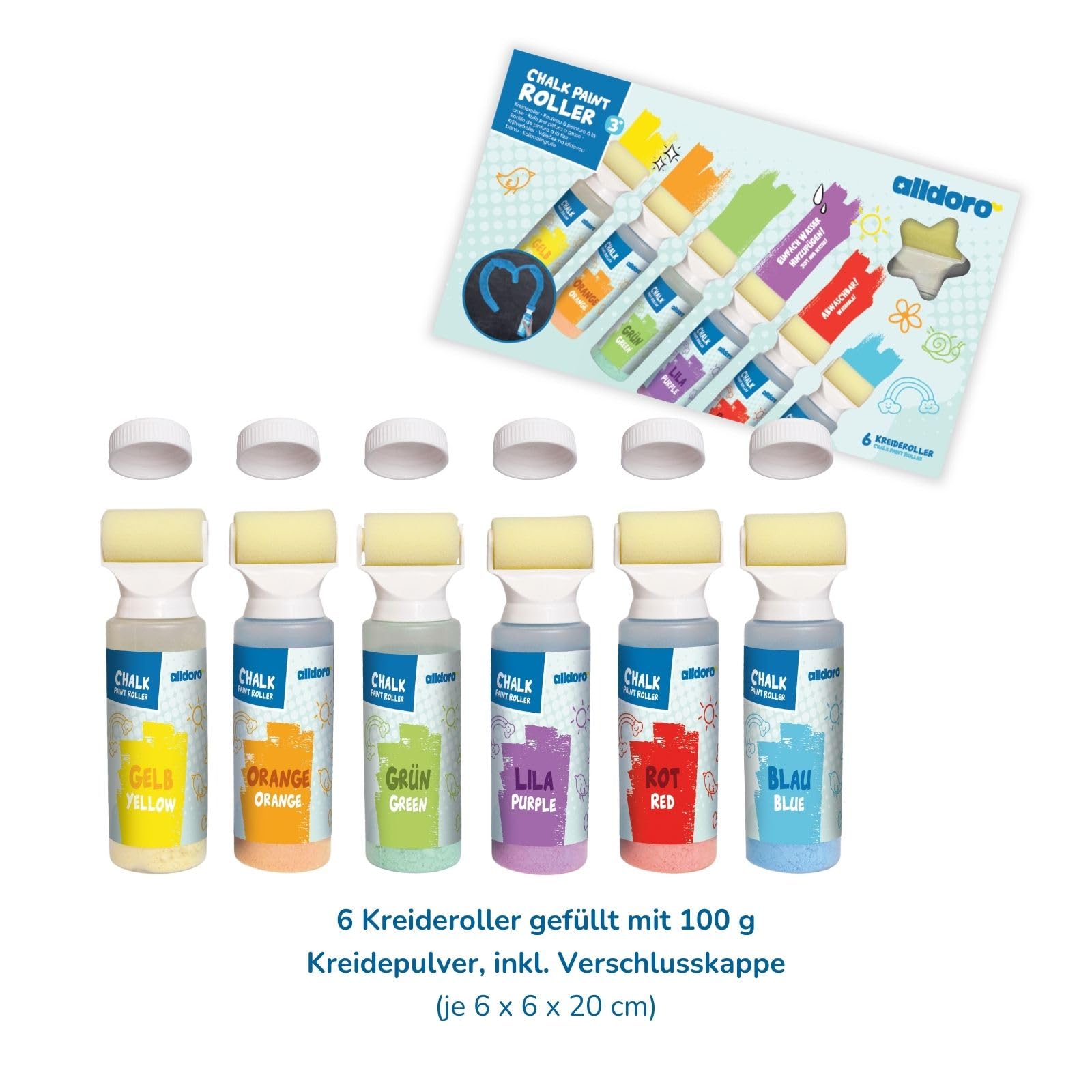 alldoro-stra-enkreideroller-6er-set-gelb-gr-n-blau-orange-lila-rot image 7
