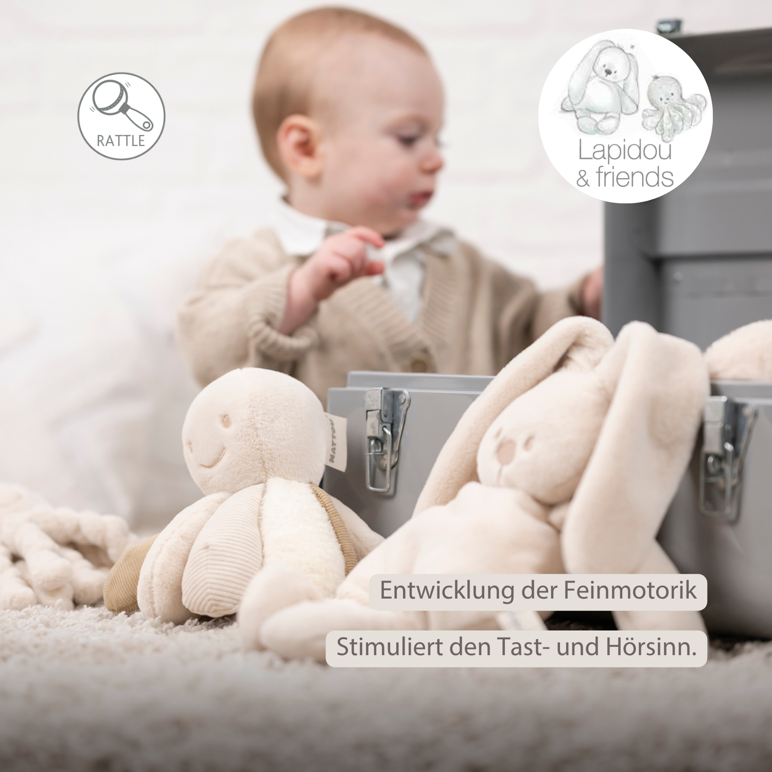 nattou-lapidou-kuschel-oktopus-rassel-26-cm-sand image 3