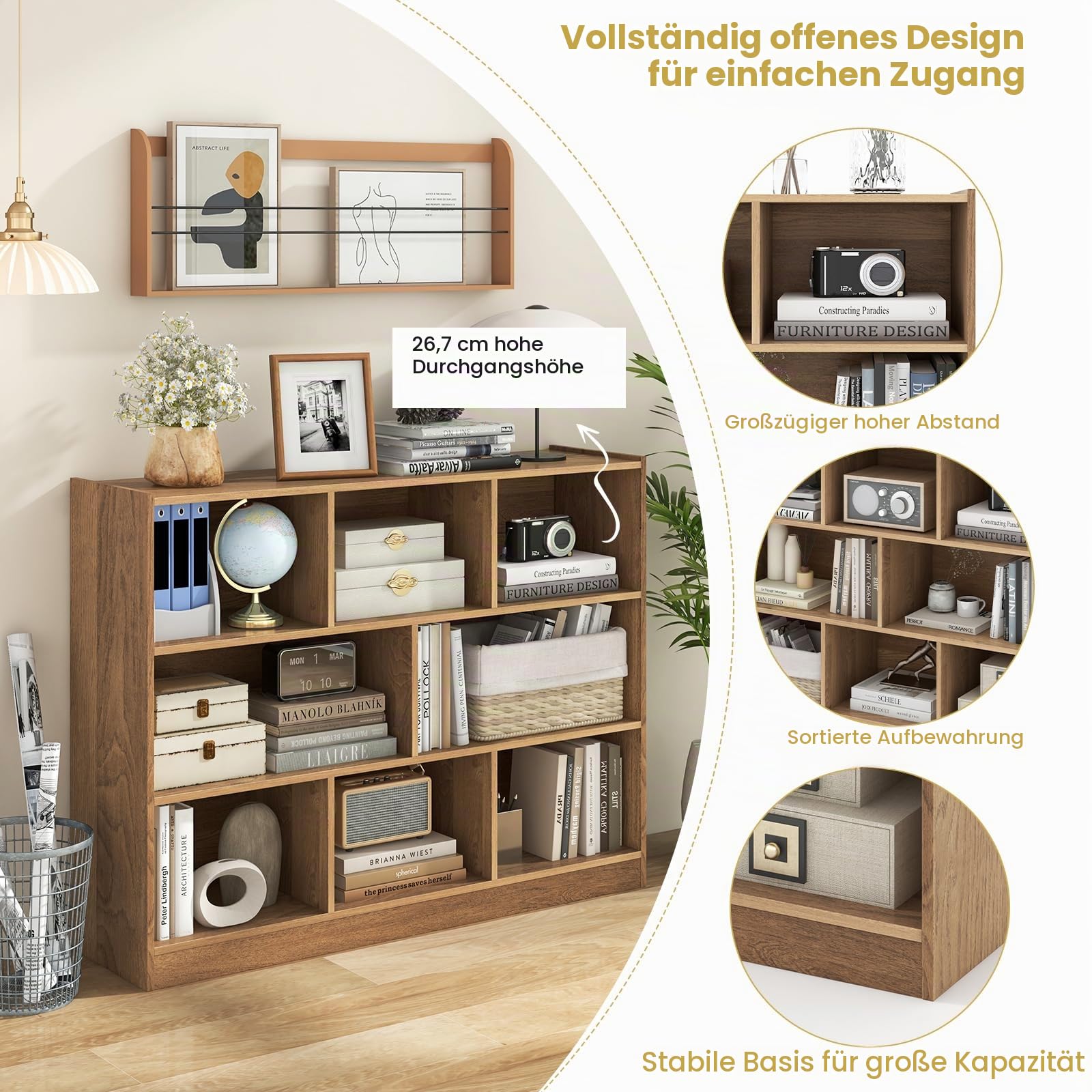 komfotteu-offenes-b-cherregal-3-ebenen-standregal-mit-8-w-rfeln-natur image 4