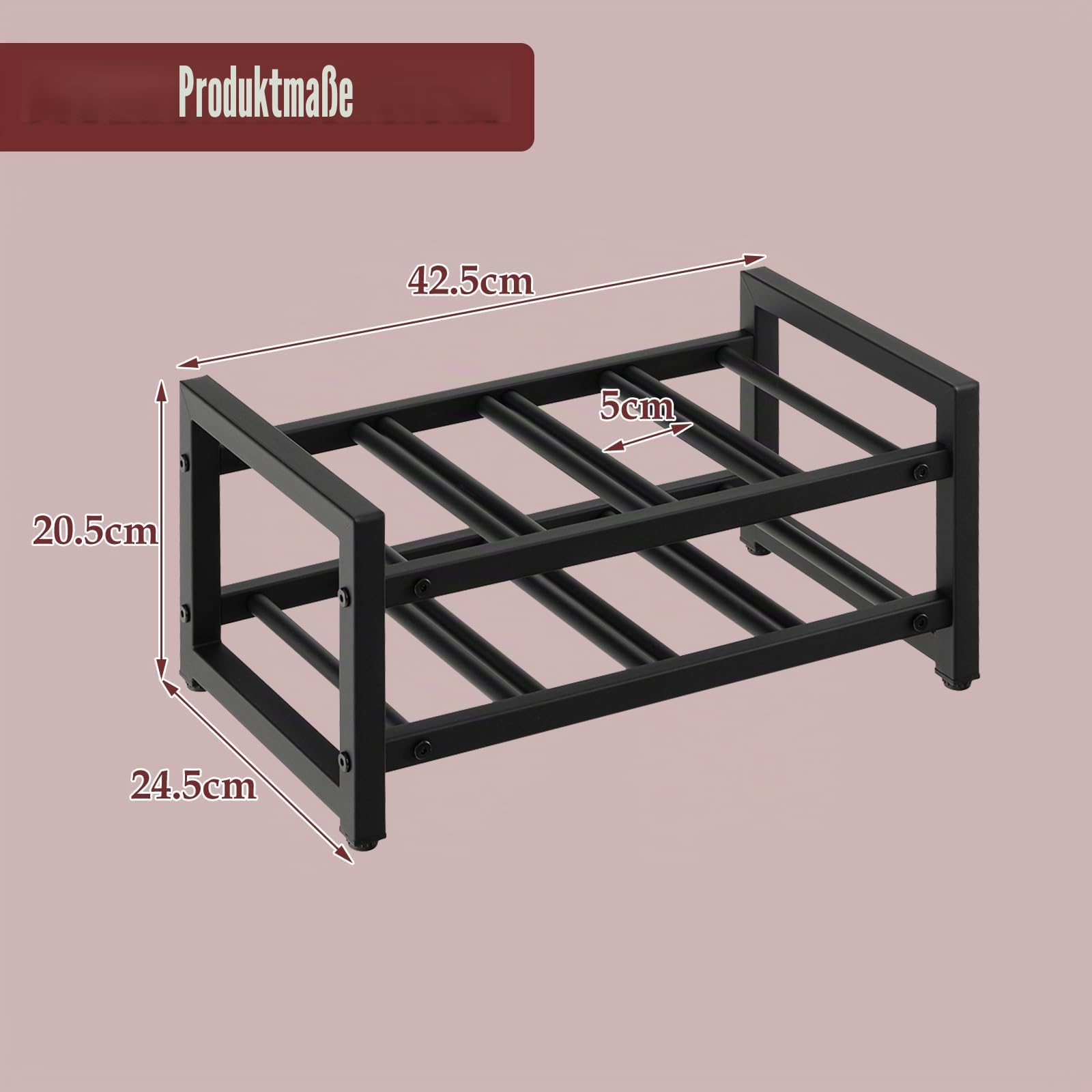 komfotteu-weinregal-f-r-8-flaschen-2-ebenen-metall-schwarz image 3