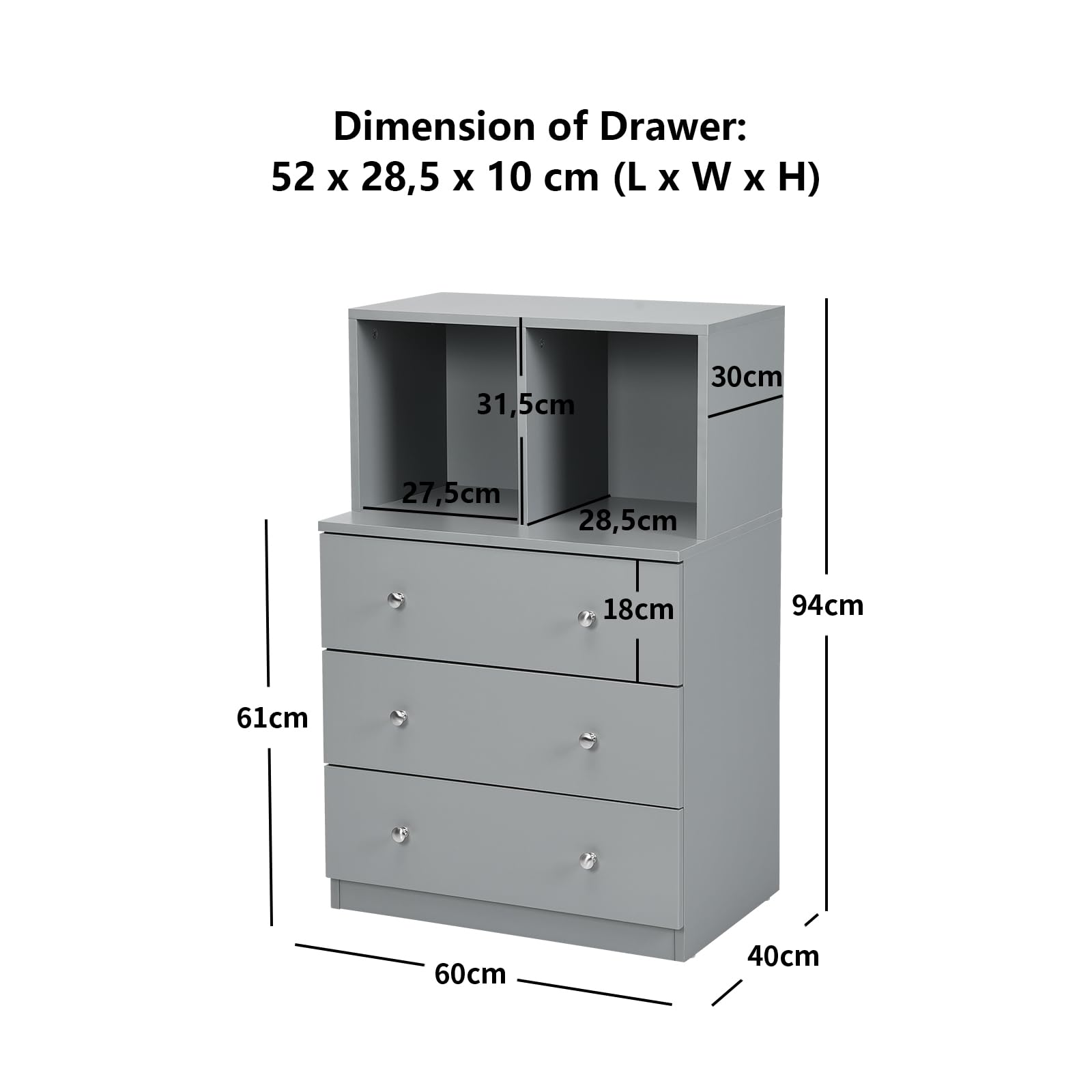 komfotteu-kommode-aus-holz-grau-60-x-40-x-94-cm-mit-3-schubladen-und-2-f-chern image 3