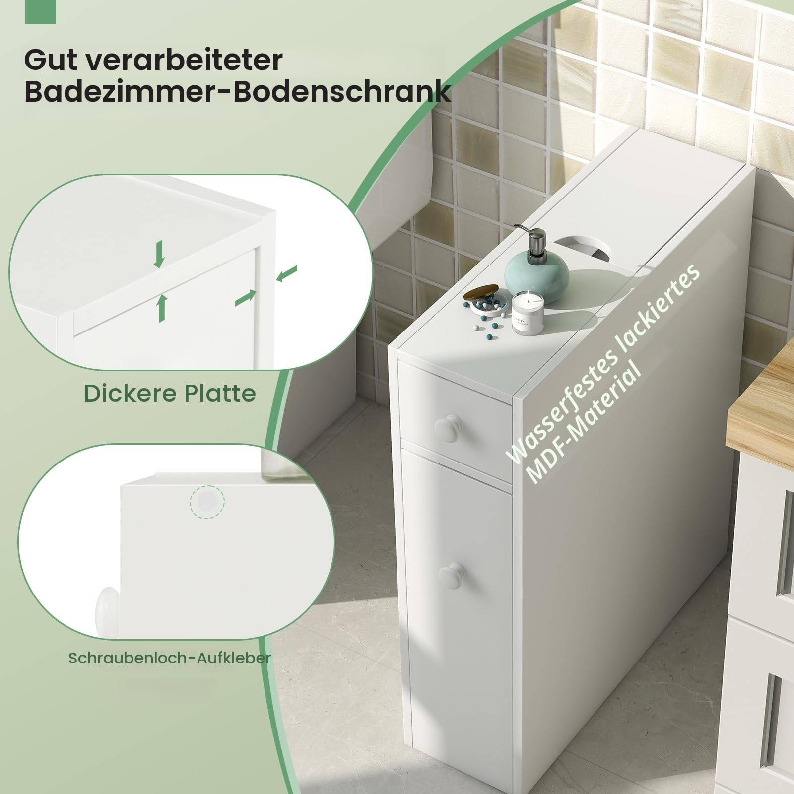 komfotteu-nischenschrank-nischenregal-holz-16x48x58-cm-wei-2-schubladen image 6