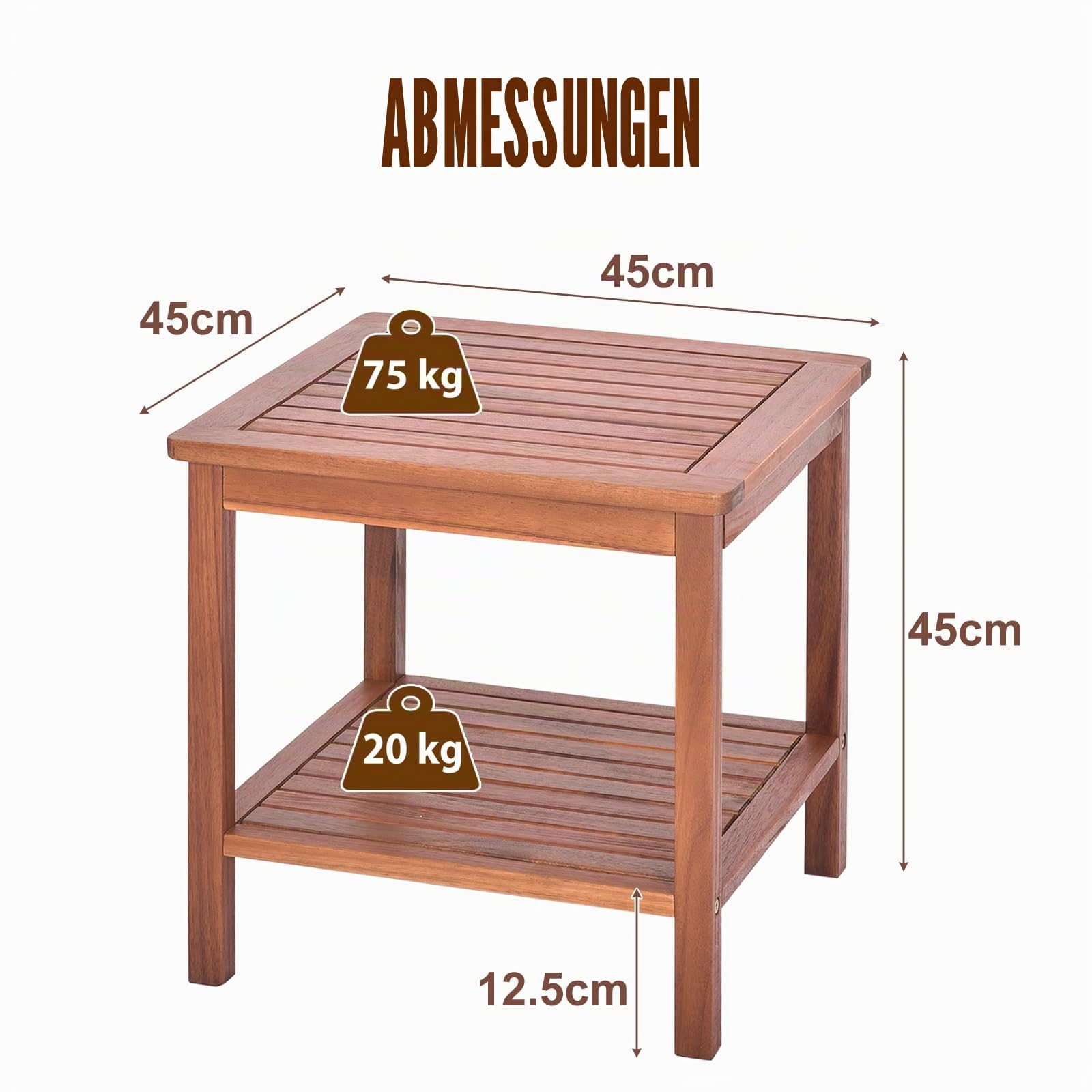 komfotteu-gartentisch-rechteckig-akazienholz-beistelltisch-2-ebenen image 3