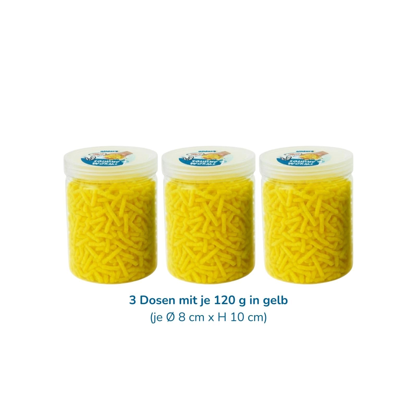alldoro-squishy-worms-3er-set-motorikspielzeug-gelb image 6