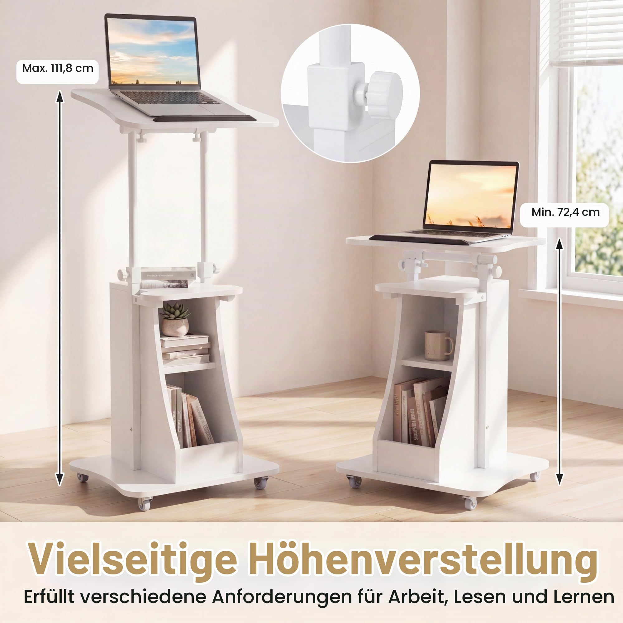 komfotteu-stehpult-h-henverstellbar-mit-rollen-mobiles-rednerpult-wei image 6