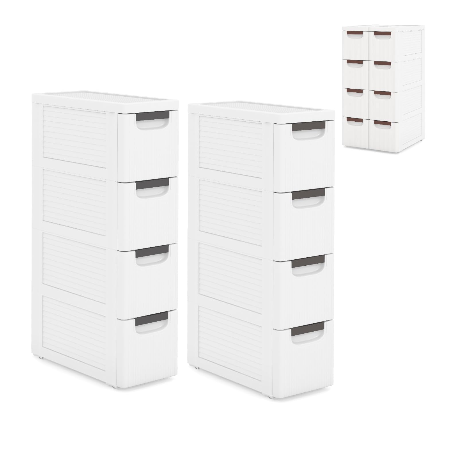 komfotteu-nischenschrank-auf-rollen-mit-4-schubladen-19-cm-schmaler-rollschrank image 6