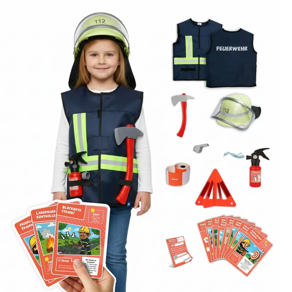 alldoro-rollenspielsets-feuerwehr-polizei-bauleiter-kost-mset-ab-3-jahren image 1