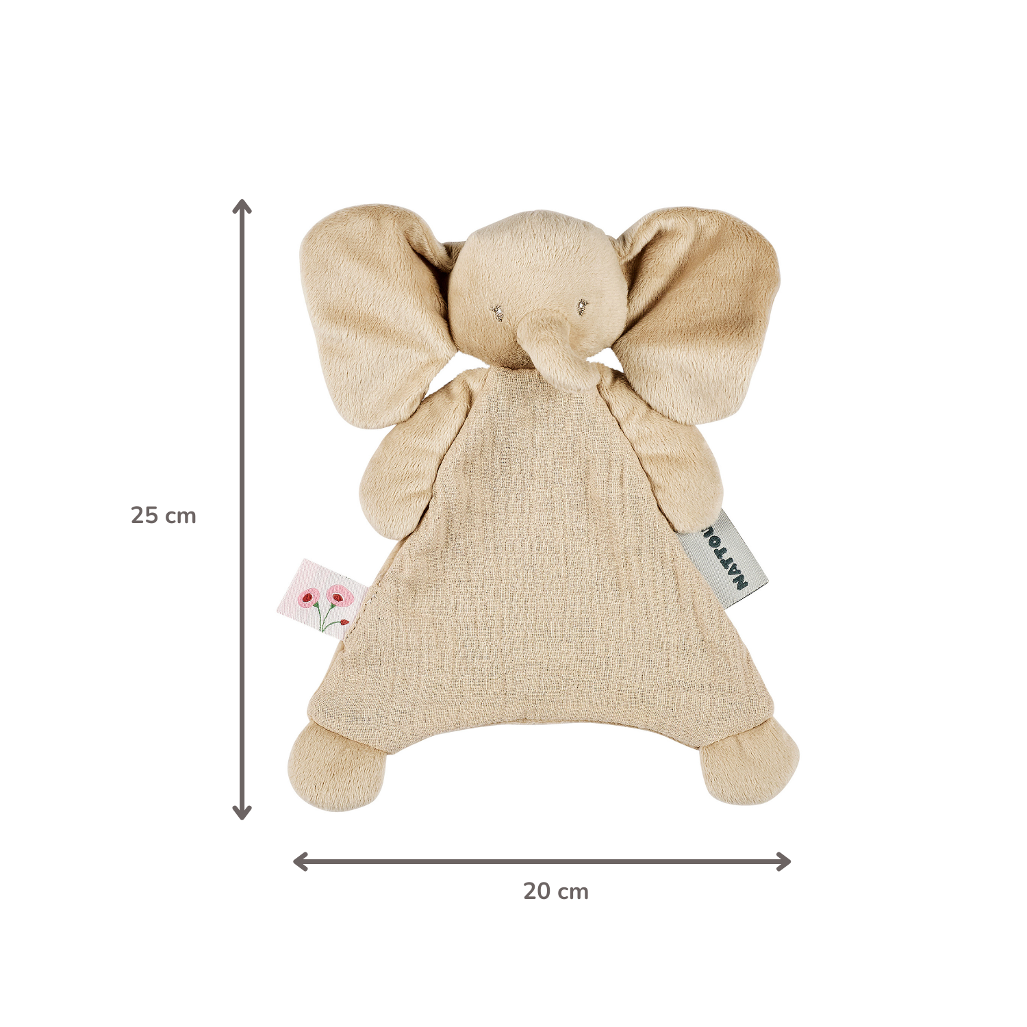 nattou-fanfan-baby-schmusetuch-elefant-25-x-20-cm-sand image 6