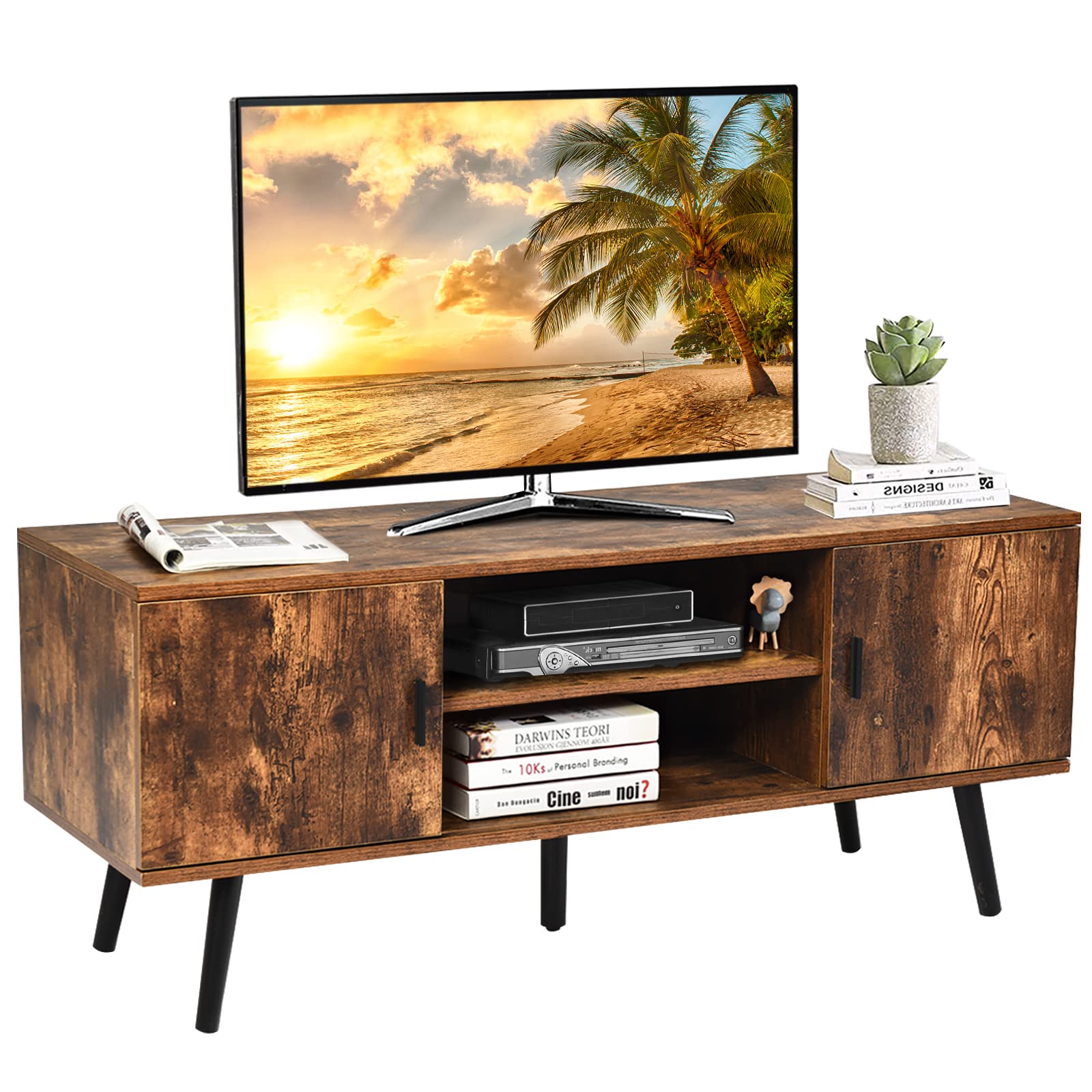 komfotteu-fernsehtisch-lowboard-f-r-55-zoll-tv-schrank-120-x-40-x-50-cm image 1