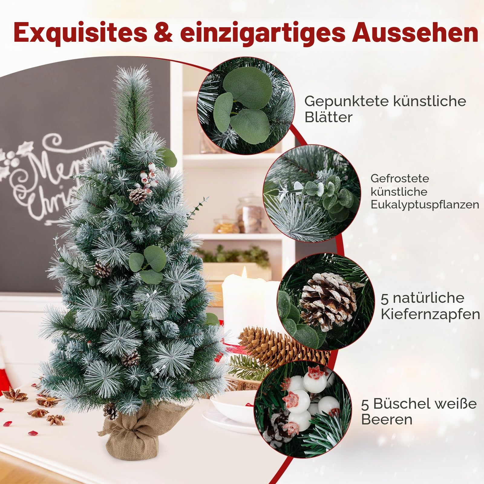 komfotteu-mini-christbaum-64-cm-mit-tannenzapfen-und-led-tisch-weihnachtsbaum image 5