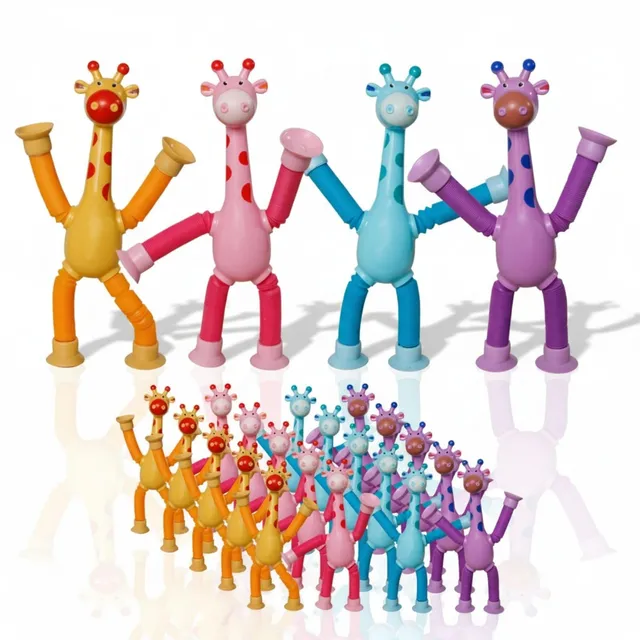 alldoro-flexi-animals-giraffen-24er-set-saugn-pfe-4-farben-dehnbar image 1