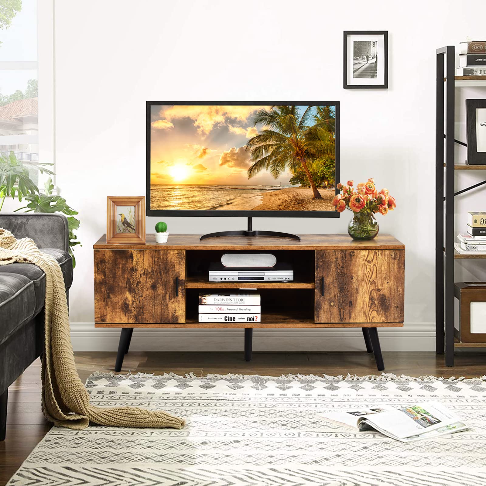 komfotteu-fernsehtisch-lowboard-f-r-55-zoll-tv-schrank-120-x-40-x-50-cm image 2