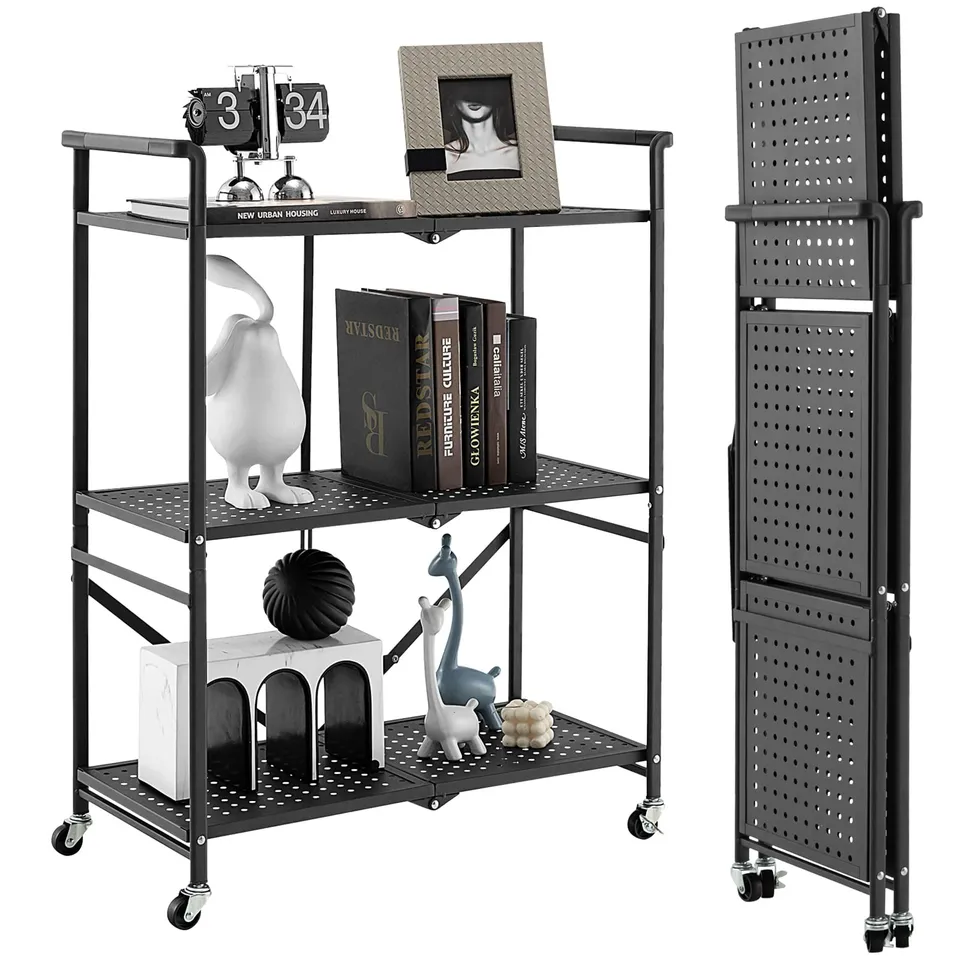 komfotteu-lagerregal-klappbar-73x33x94-cm-k-chenregal-auf-rollen-3-etagen-schwar image 1