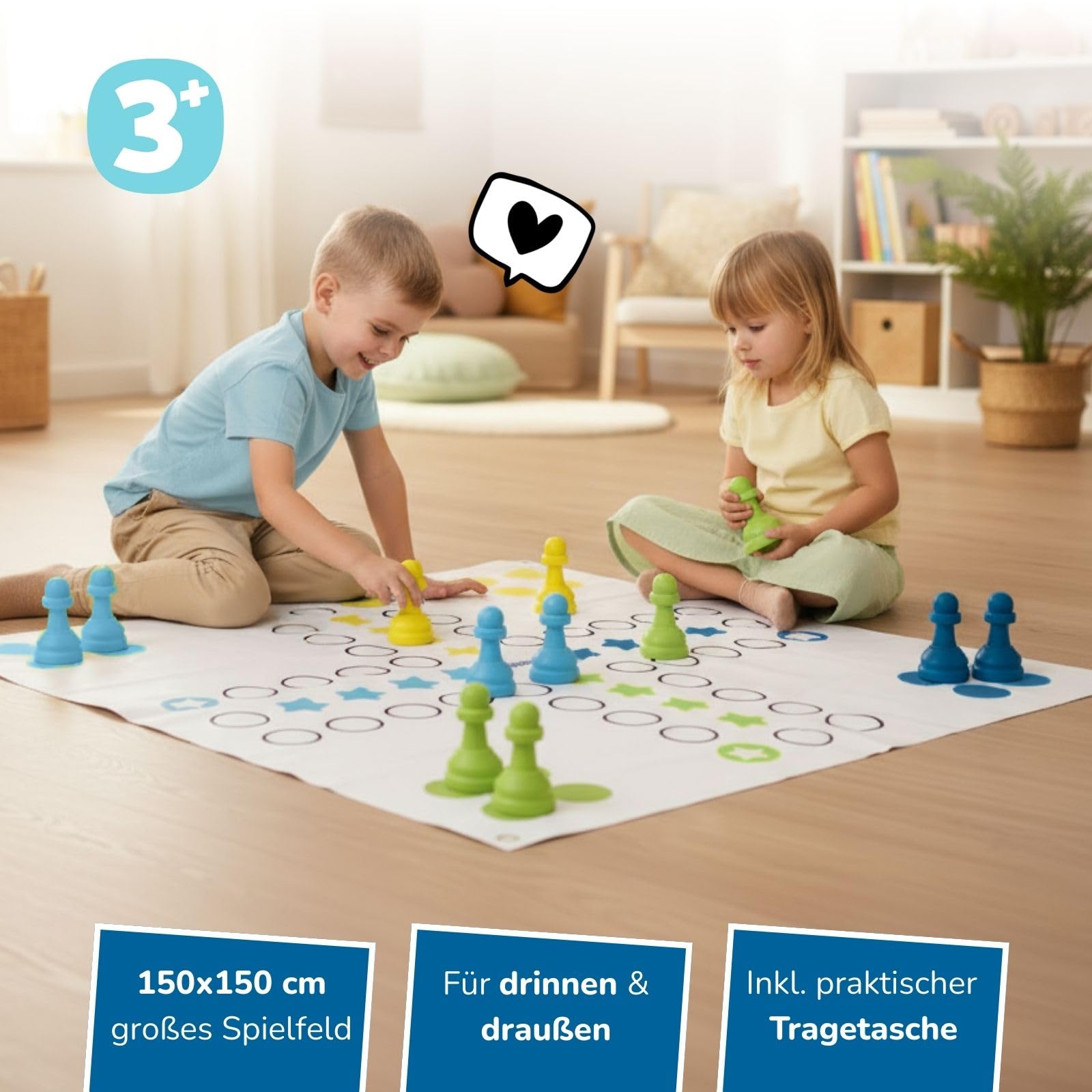 alldoro-xxl-ludo-brettspiel-indoor-outdoor-150-x-150-cm image 2