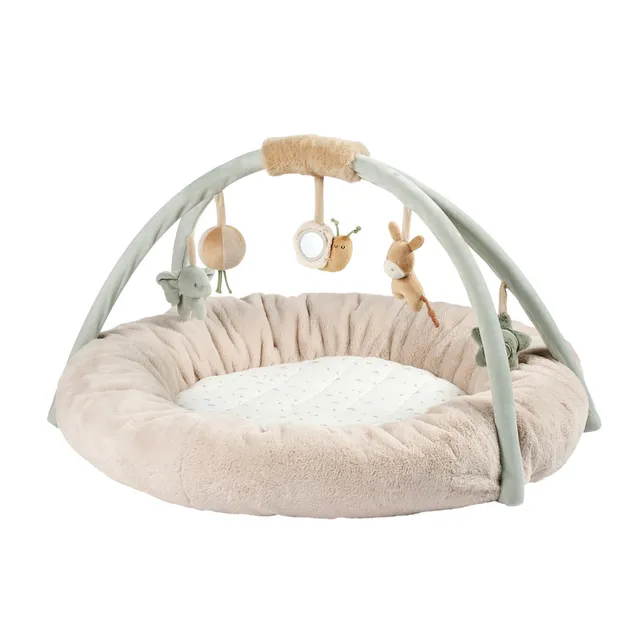 nattou-loulou-krabbeldecke-rund-90x90-cm-mit-bogen-gepolstert image 1