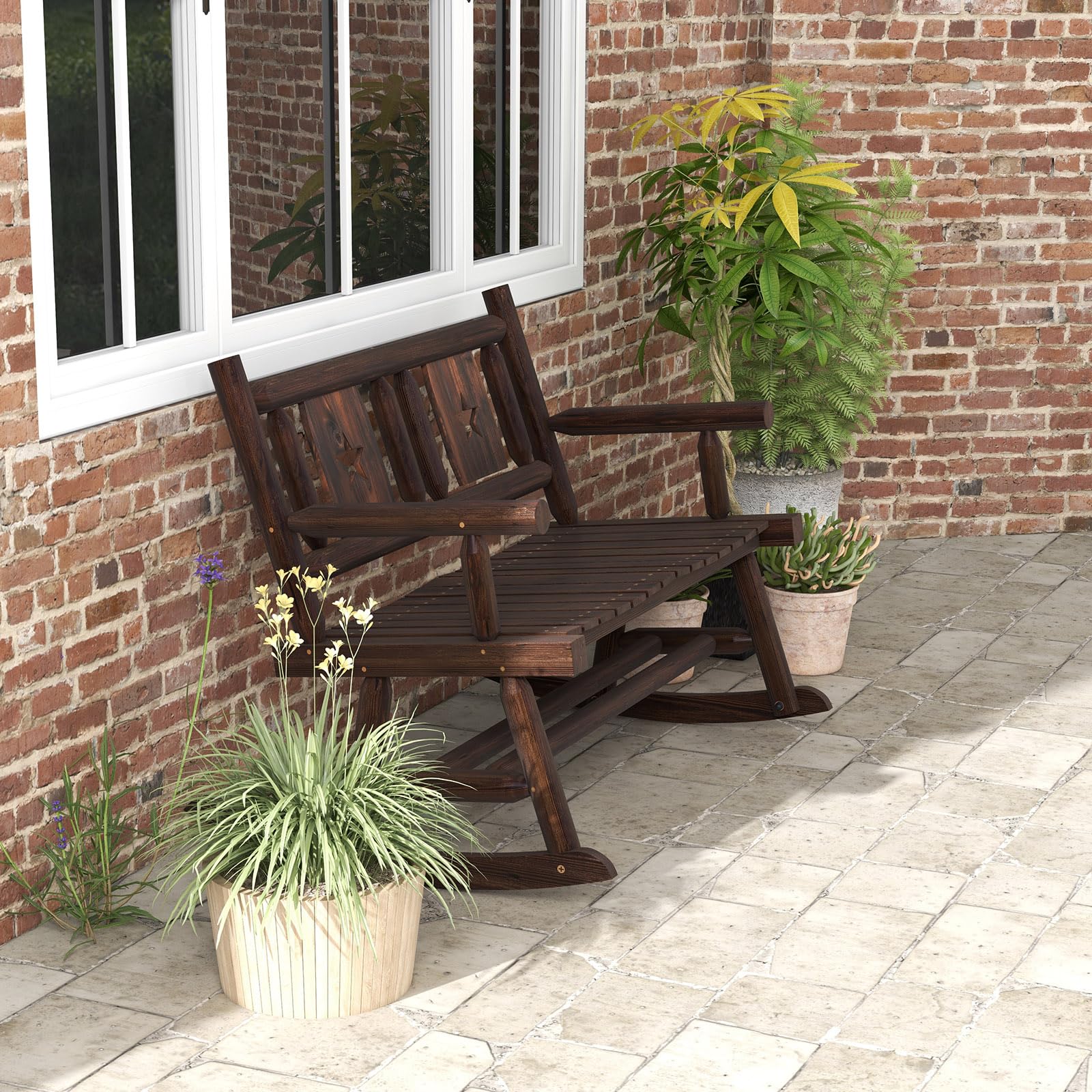 komfotteu-gartenbank-schaukelbank-2-sitzer-holz-mit-r-cklehne-111-x-85-x-89-cm-b image 7