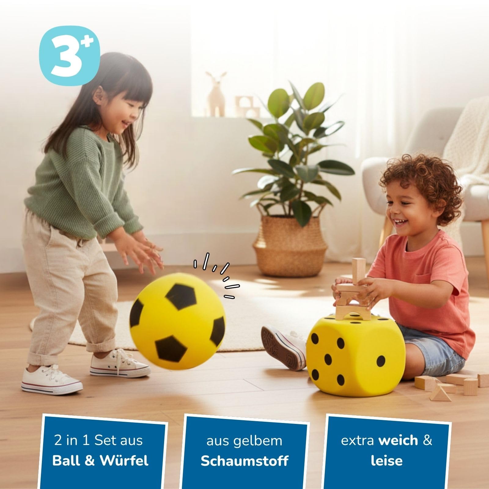 alldoro-schaumstoffball-schaumstoffw-rfel-set-20-cm-extra-weich image 2