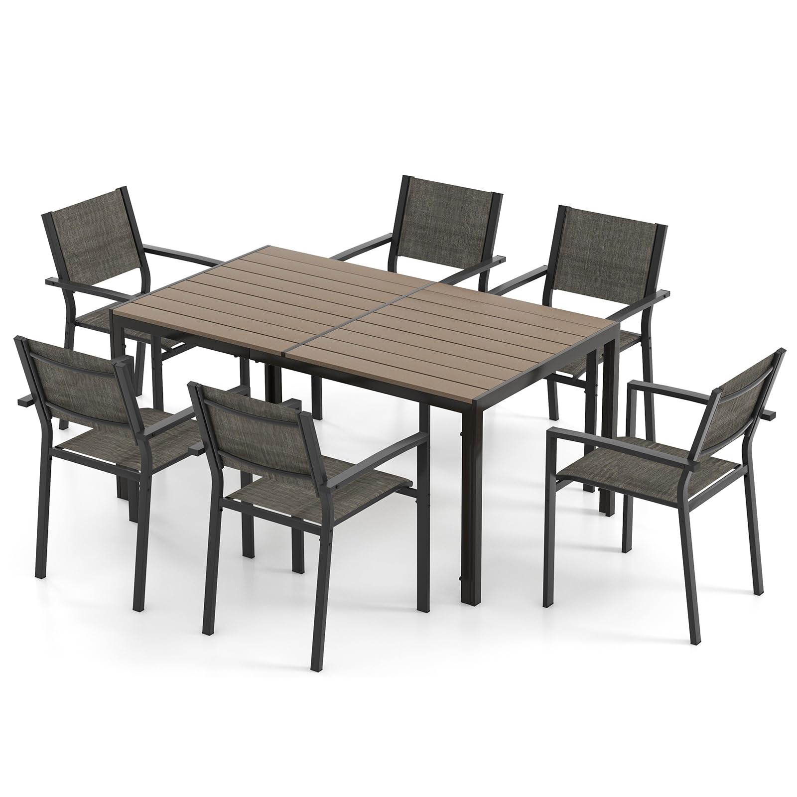 komfotteu-gartenm-bel-set-7-teilig-f-r-6-personen-mit-tisch-150x90-cm image 1