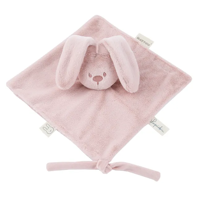 nattou-lapidou-baby-schmusetuch-27-x-27-cm-doudou-hase-puderrosa image 1