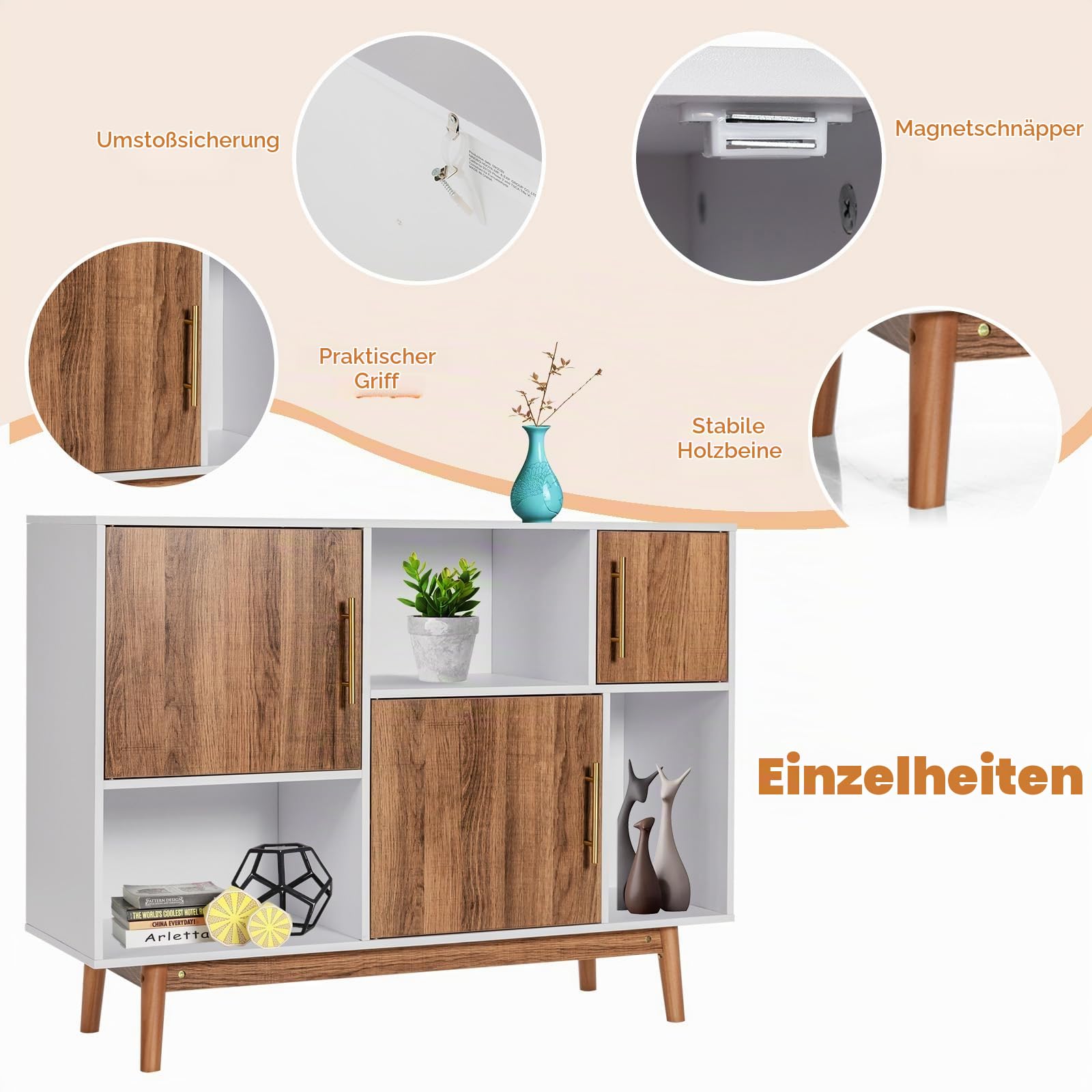 komfotteu-sideboard-holz-95x31x76-cm-wei-braun-6-f-cher image 4