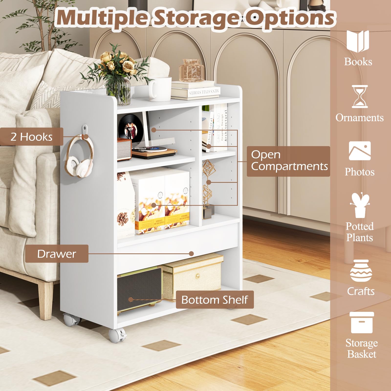 komfotteu-rollcontainer-wei-63-5x30x84-5-cm-b-roschrank-mit-schublade-auf-rollen image 5
