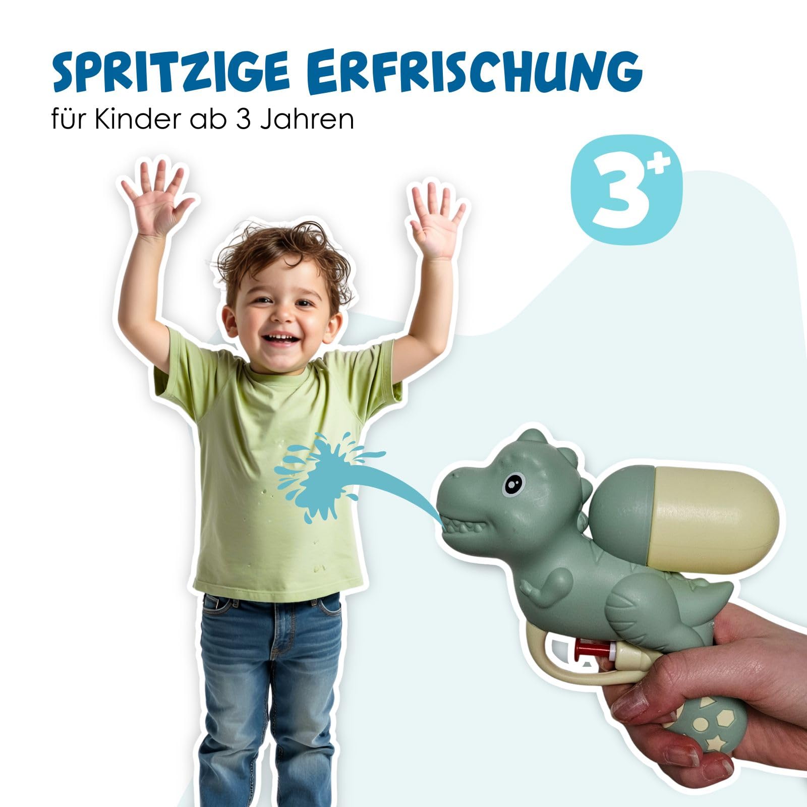 alldoro-dino-wasserpistolen-12er-set-100-ml-16-cm-bunt image 5