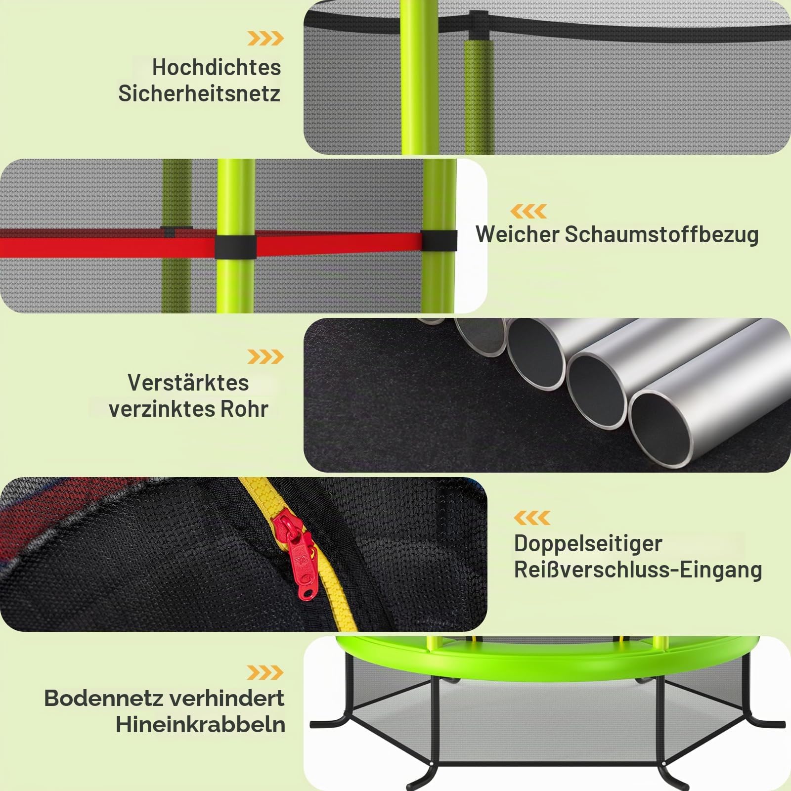komfotteu-kindertrampolin-165-cm-mit-sicherheitsnetz-bis-135-kg image 4