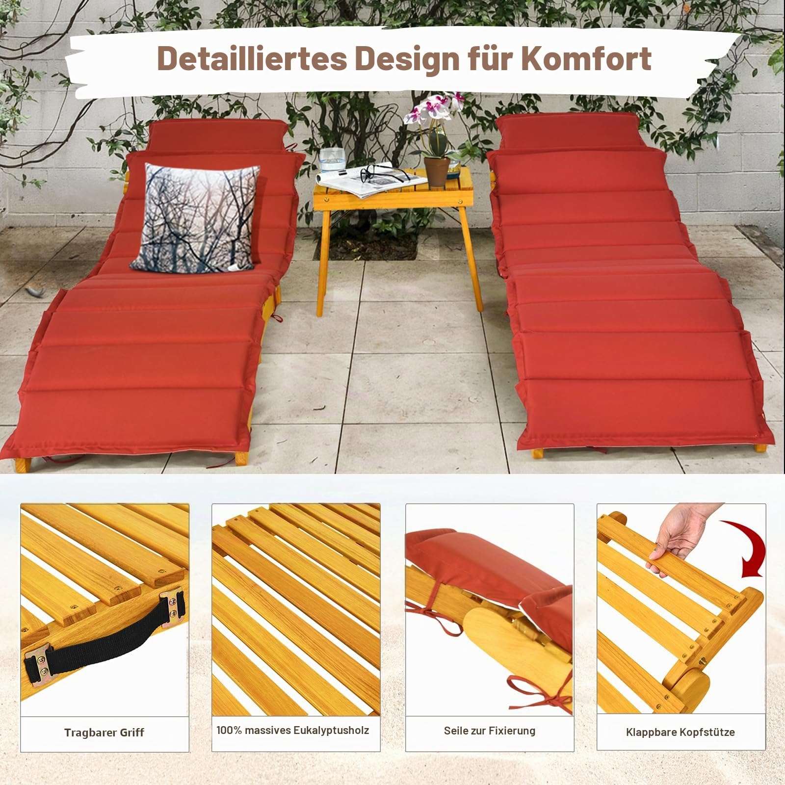 komfotteu-sonnenliege-klappbar-bis-180-kg-holz-liegestuhl-mit-wendekissen-rot-we image 3