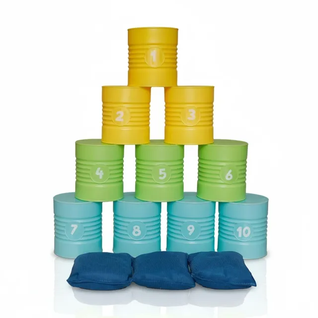 alldoro-dosenwerfen-spiel-10-dosen-9x8x8-cm-3-wurfs-ckchen image 1
