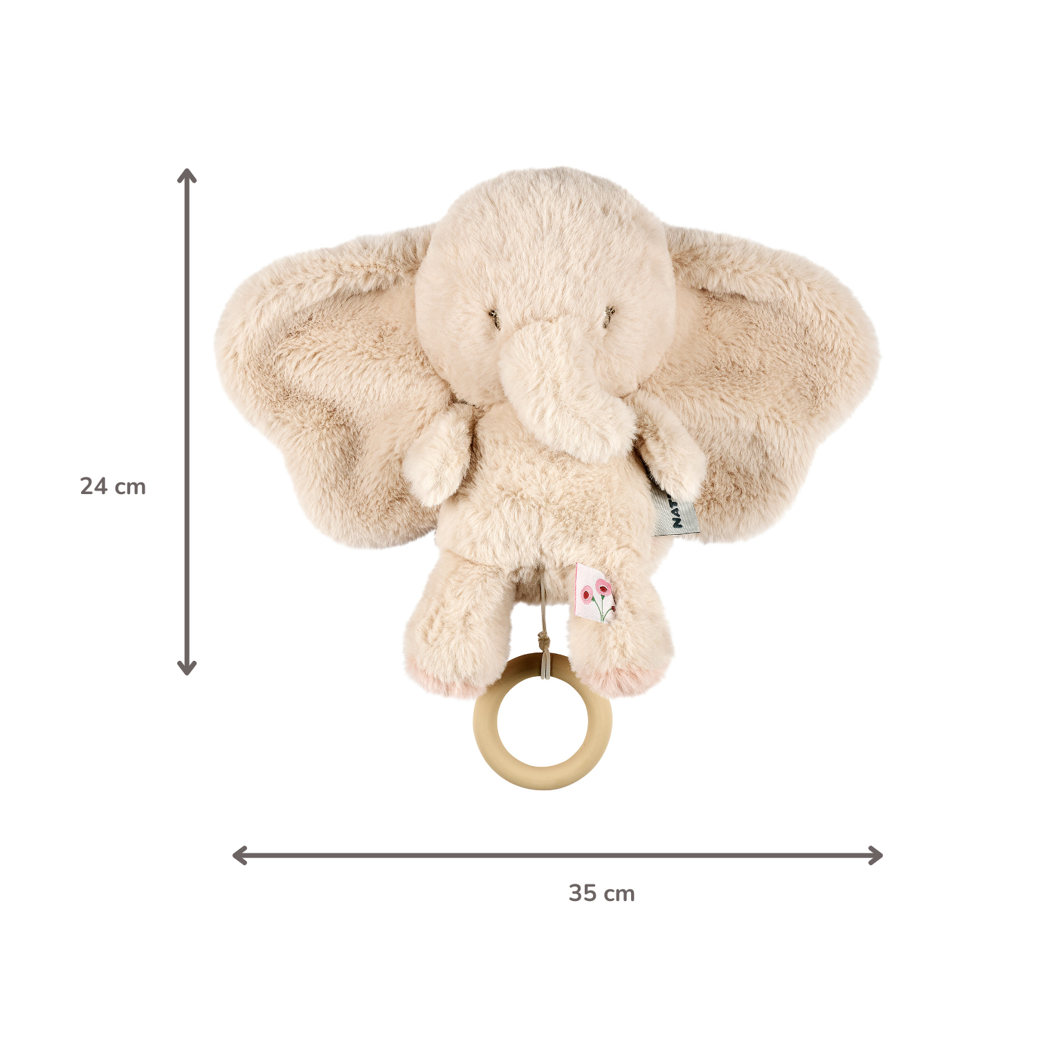 nattou-fanfan-musikalischer-kuschelelefant-25-cm-sand image 6