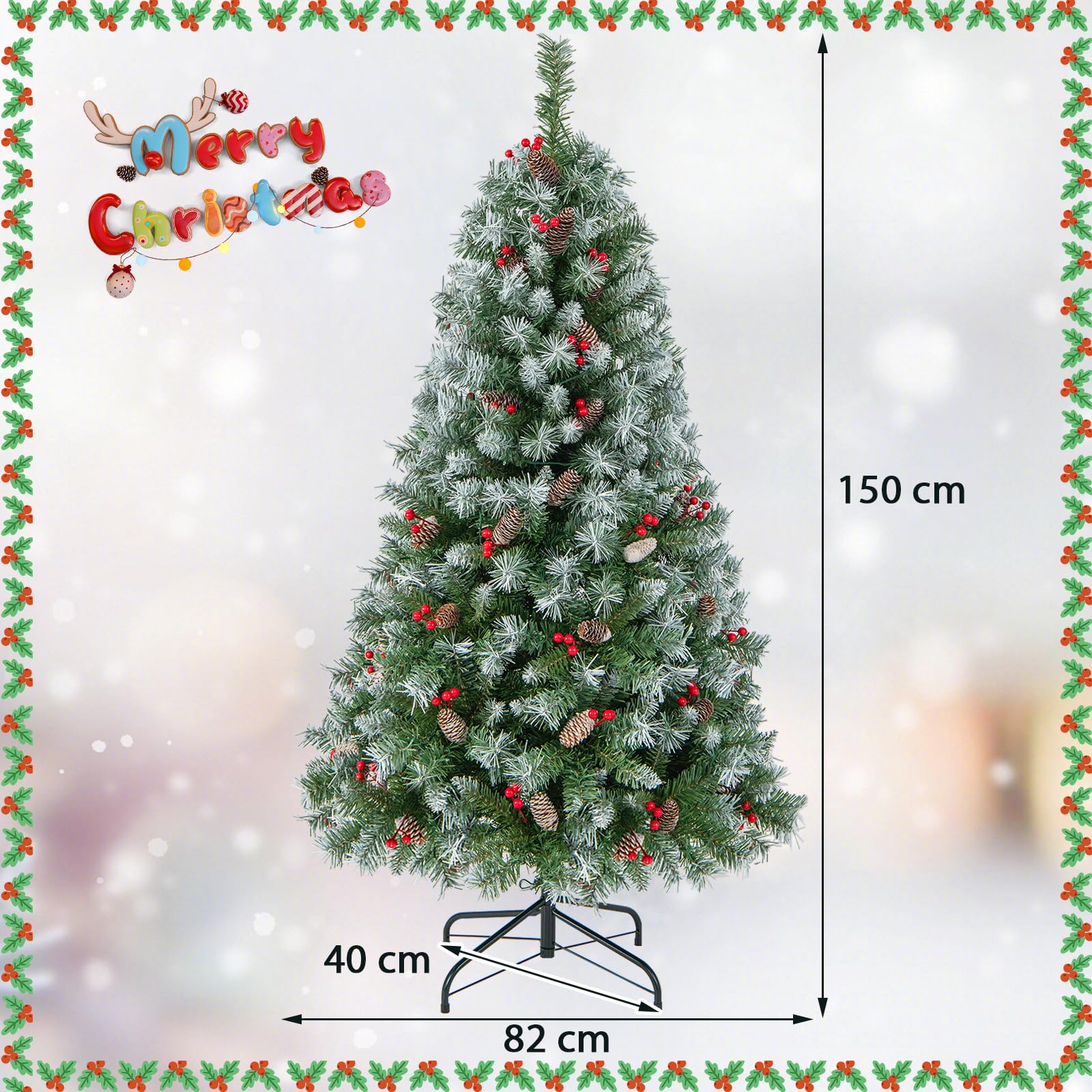 komfotteu-k-nstlicher-weihnachtsbaum-150-cm-mit-200-led-lichtern-und-8-modi image 6