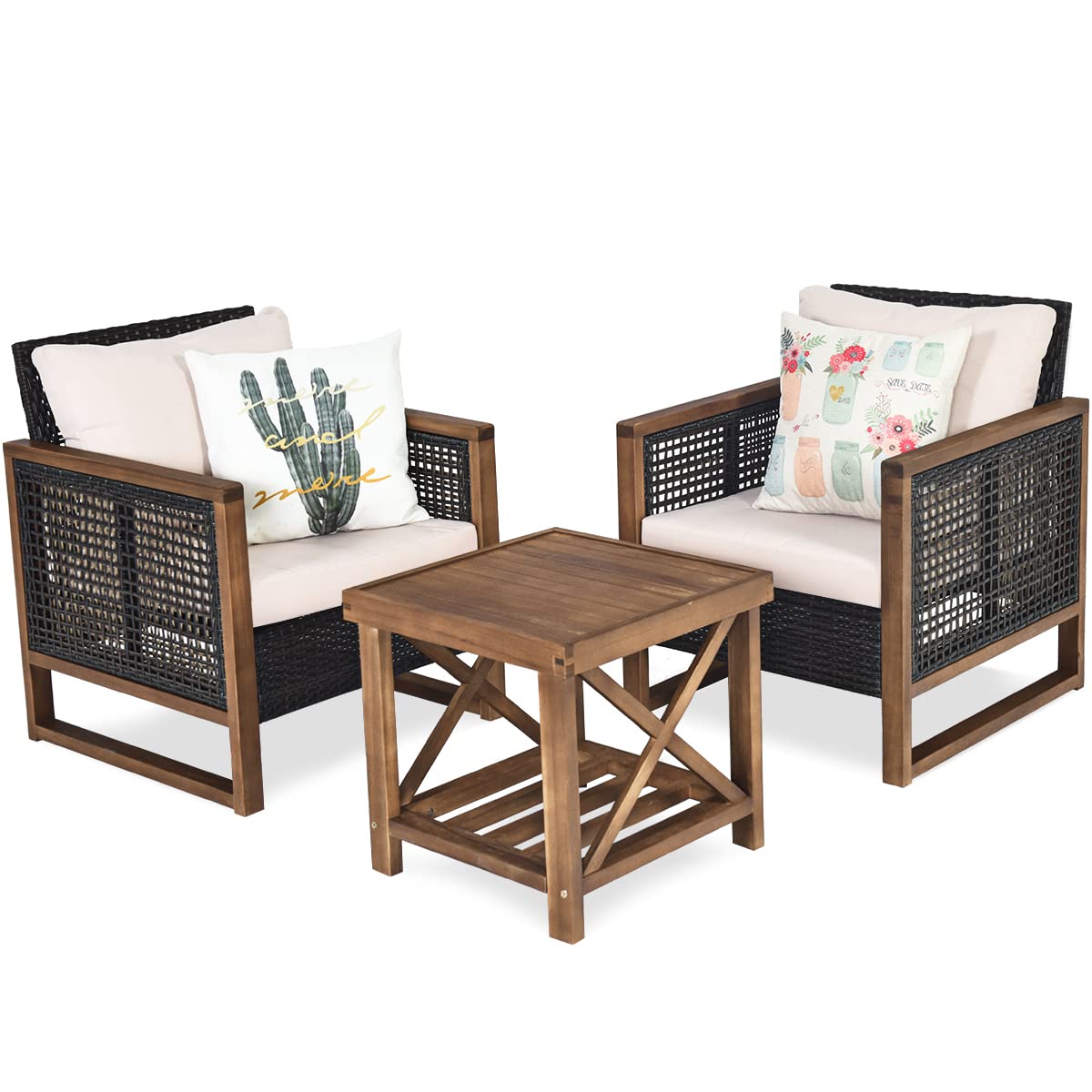 komfotteu-3-tlg-rattan-balkonm-bel-set-mit-couchtisch-und-kissen image 1