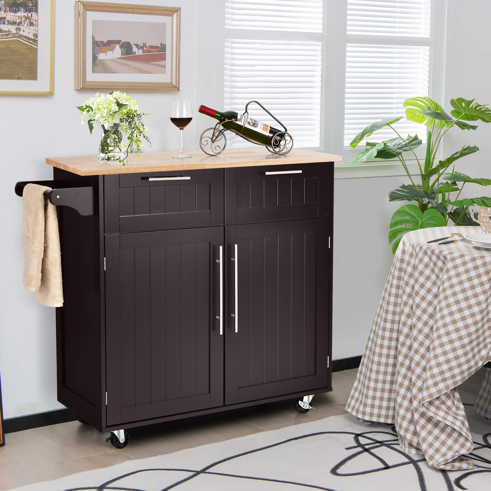 komfotteu-k-chenwagen-mit-arbeitsplatte-und-rollen-kaffee-94-x-45-5-x-94-5-cm image 7