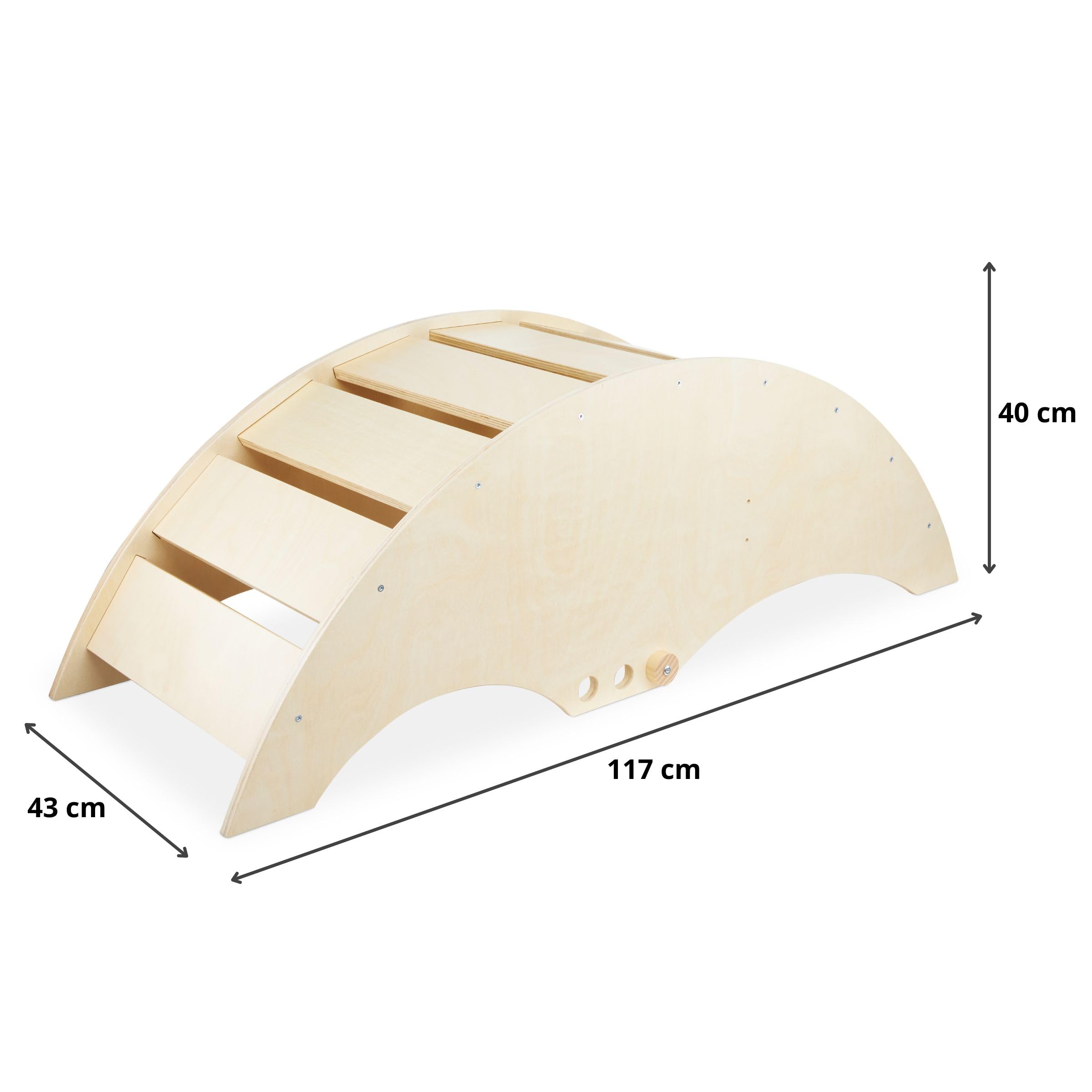 mamabrum-bootsleiter-holzwippe-mit-sitzbank-117-cm-2-h-henstufen image 7