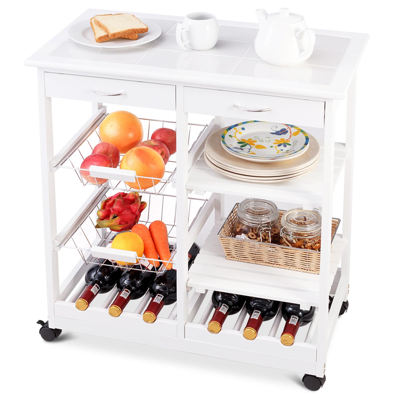 komfotteu-k-chenwagen-67x37x76-cm-mit-fliesen-ablage-und-rollen-wei image 1