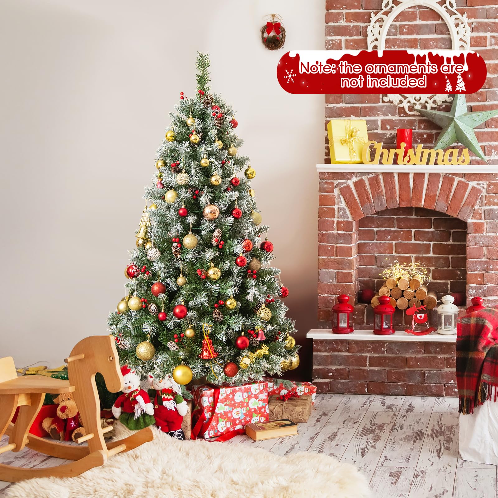 komfotteu-k-nstlicher-weihnachtsbaum-150-cm-mit-200-led-lichtern-und-8-modi image 7