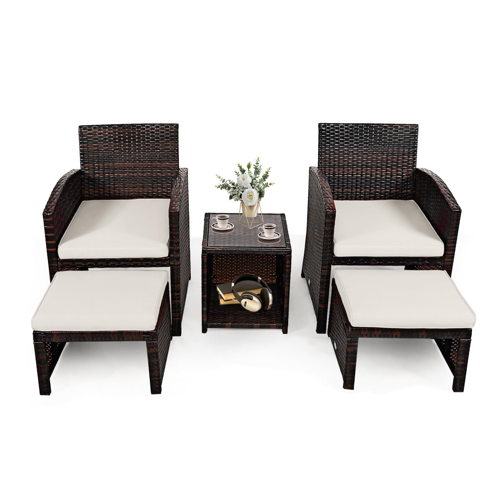 komfotteu-rattan-gartenm-bel-set-5-teilig-2-st-hle-hocker-tisch-beige image 1
