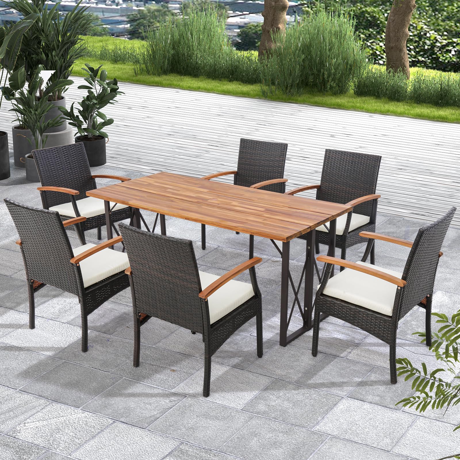 komfotteu-rattan-gartenstuhl-set-2er-mit-kissen-bis-180-kg-pe-rattan image 2