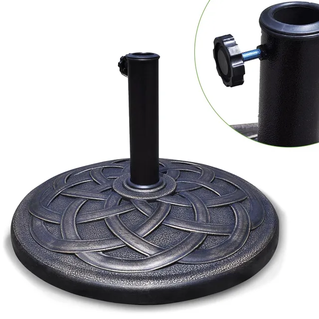 komfotteu-sonnenschirmst-nder-rund-harz-bronze-19-kg-f-r-38-48-mm-schirmst-cke image 1