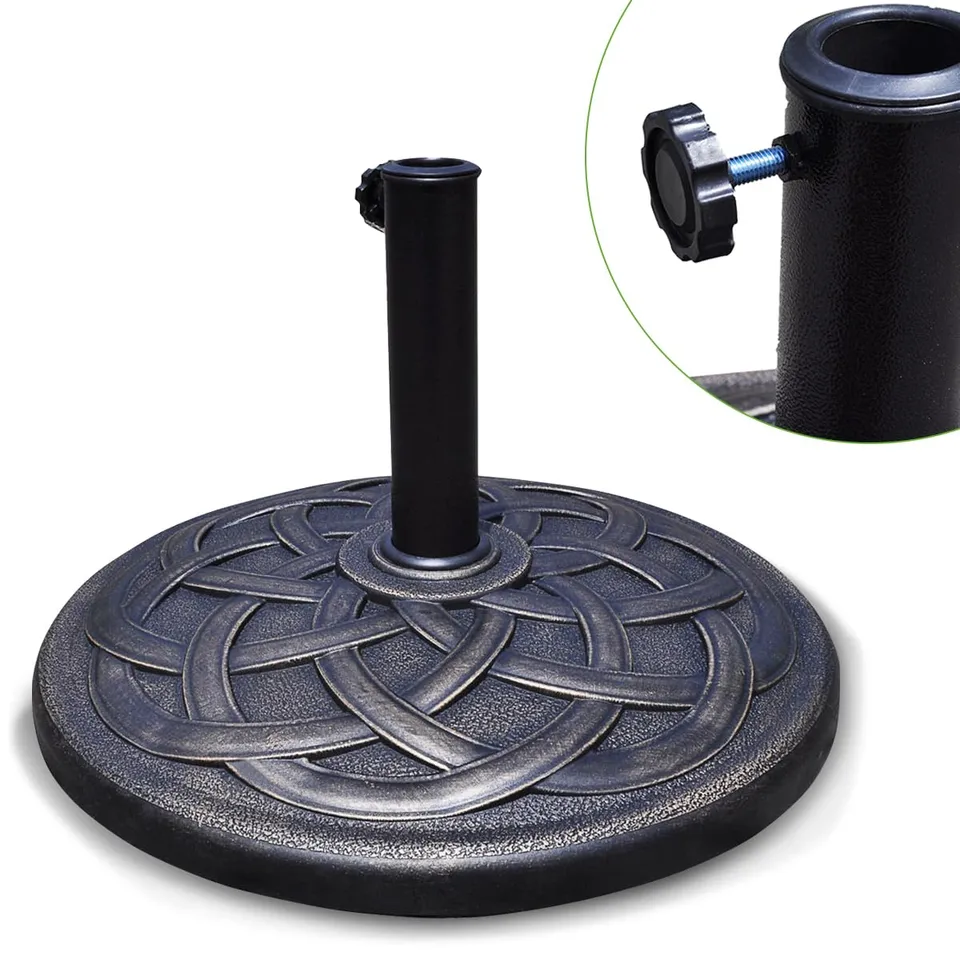 komfotteu-sonnenschirmst-nder-rund-harz-bronze-19-kg-f-r-38-48-mm-schirmst-cke image 1