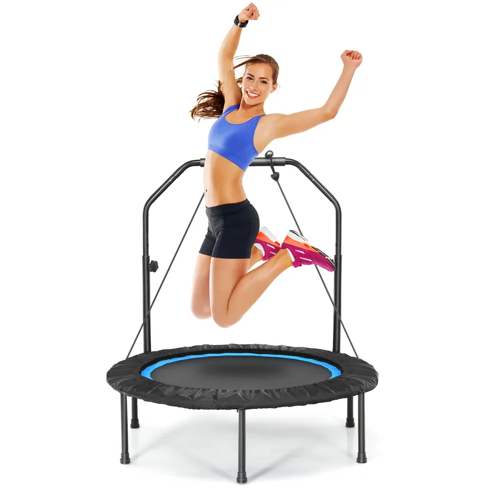komfotteu-2-in-1-fitness-trampolin-101-cm-mit-griff-und-widerstandsb-ndern-schwa image 1