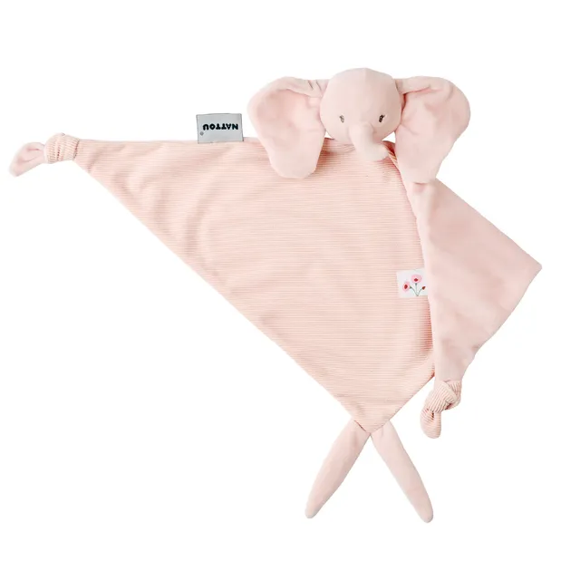 nattou-fanfan-baby-kuscheldecke-elefant-rosa-65-x-40-cm-doudou image 1
