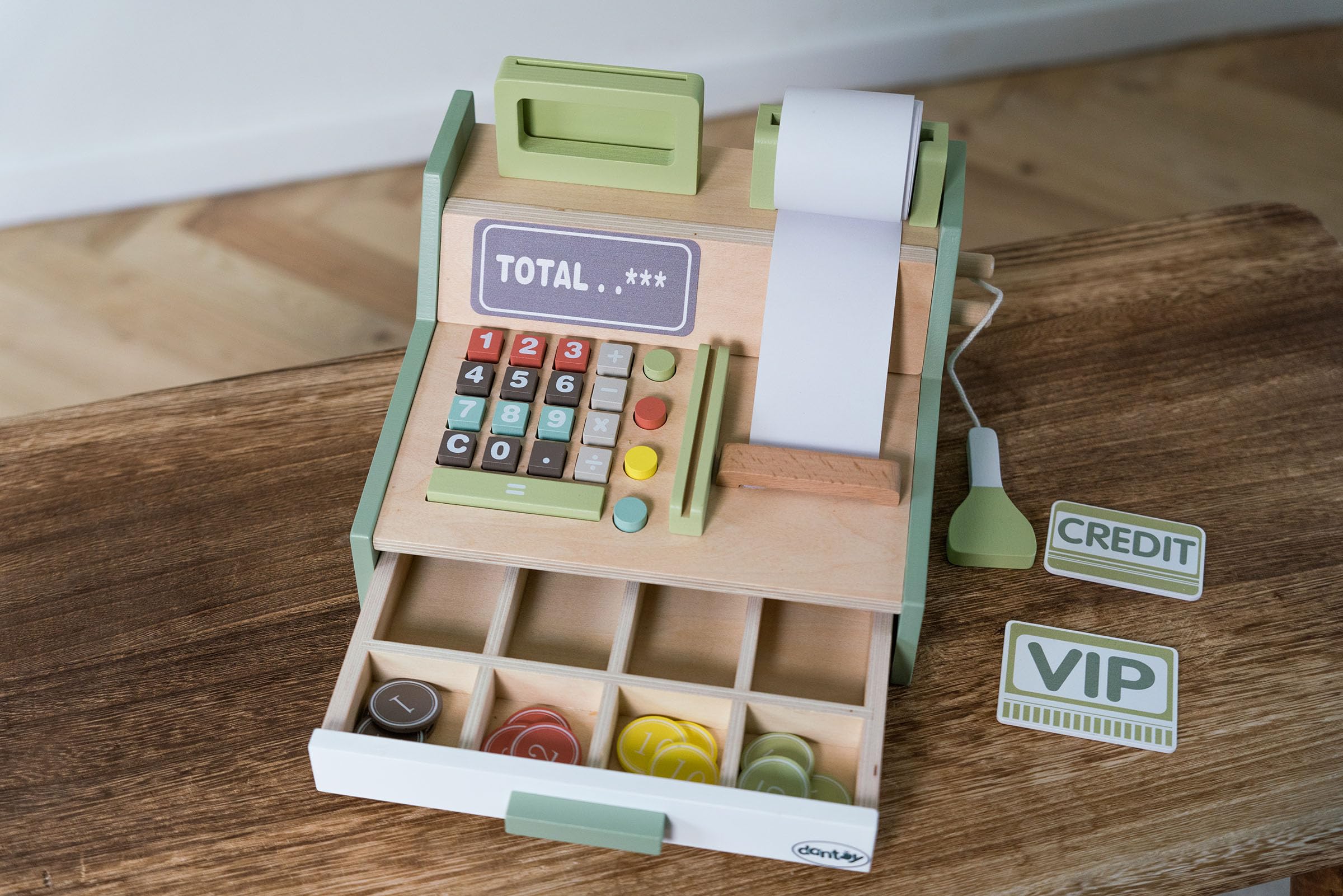 dantoy-kaufladenkasse-17-teilig-aus-holz-spielkasse-mintgr-n-in-geschenkbox-ab-3 image 7