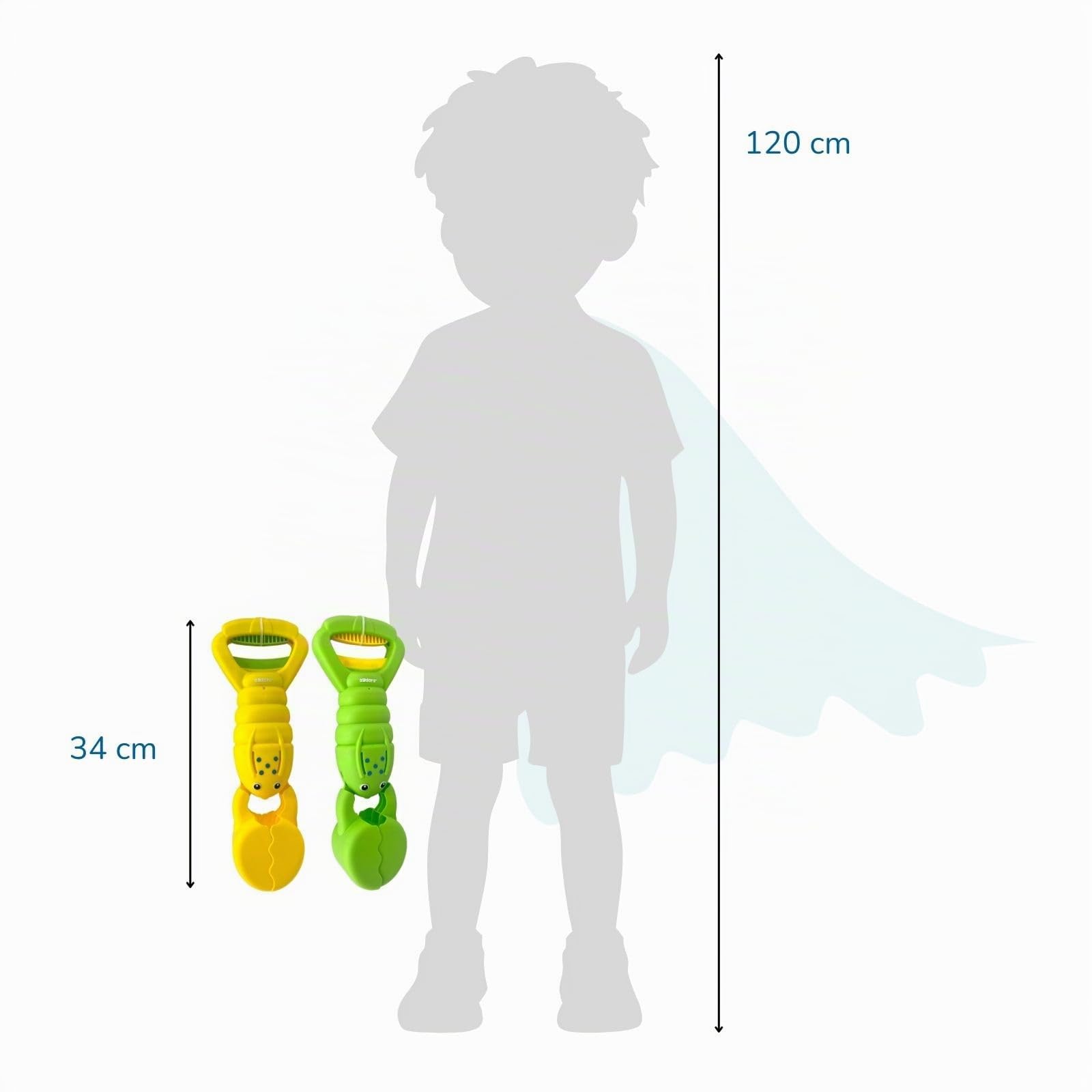alldoro-sandgreifer-hummer-2er-set-strandspielzeug-34-cm-gr-n-gelb image 7